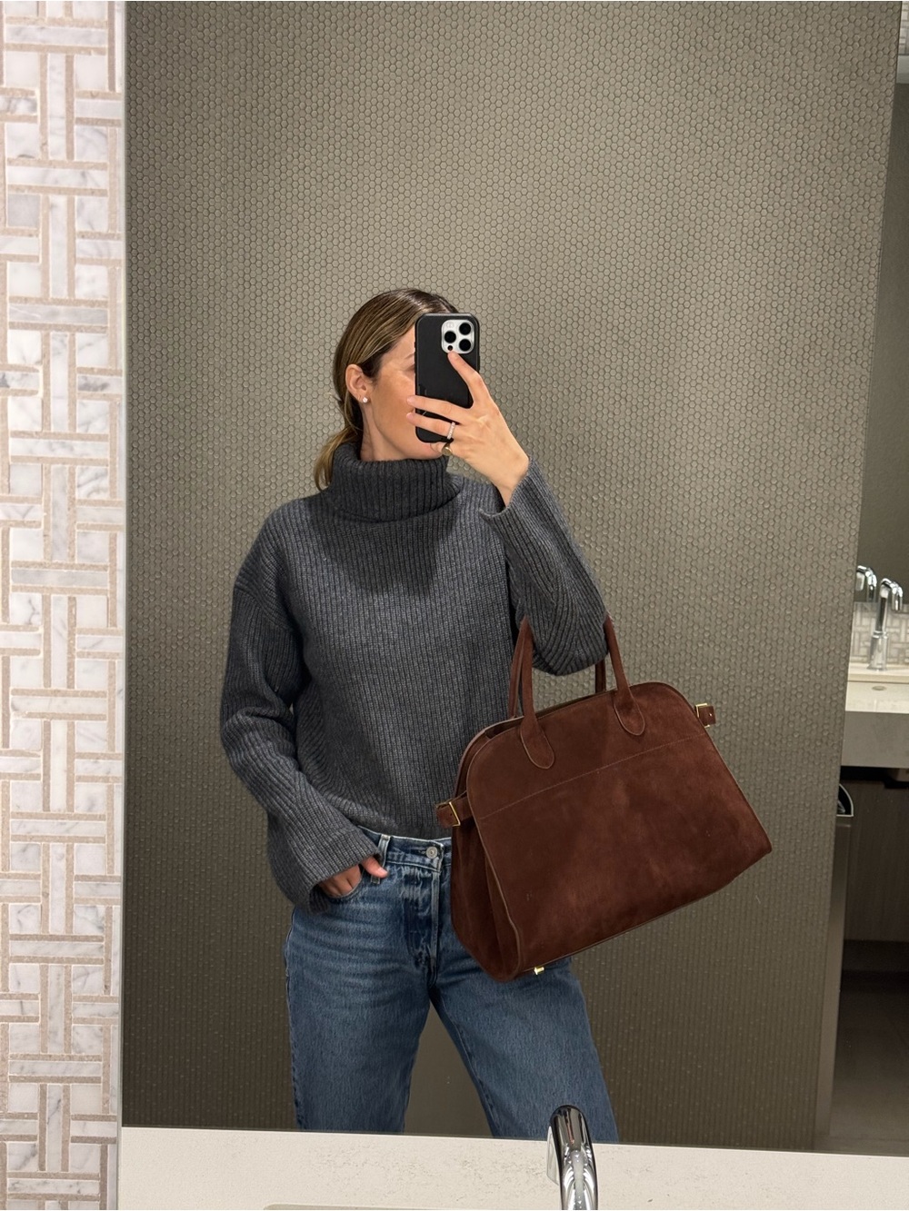 Brown Suede Purse